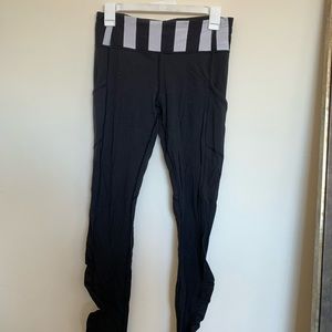 Retro Lululemon Striped Waistband Leggings Size 6